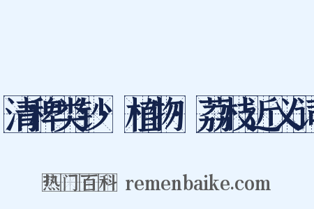 清稗类钞·植物·荔枝近义词是什么意思的图片